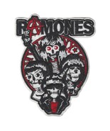 RAMONES IRON ON PATCH 4.5&quot; Punk Rock Band Skull Skeleton Embroidered App... - $5.98 CAD