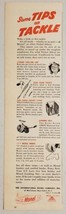 1949 Print Ad Monel Inco Nickel Fishing Supplies Bache Brown Reel,Chain ... - $12.85