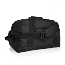 DALIX 14&quot; Small Duffel Bag Gym Duffle Two Tone in Black with Shoulder Strap - £19.02 GBP