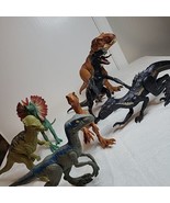 Jurassic World Park 7 Dinosaurs Figures Lot Large Movable Parts AS IS READ - £40.64 GBP