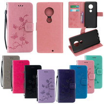 For Motorola Moto G7/G6 Plus/G5s Flip Butterfly PU Leather Card Phone Ca... - £36.28 GBP