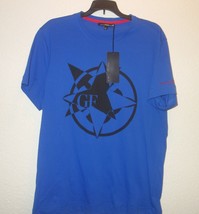 Gf Ferre Short Sleeve Mens Shirt Logo Dark Blue Sz 52 New - £93.57 GBP