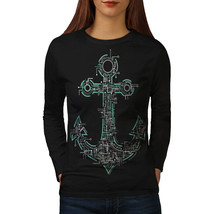 Wellcoda Anchor System Panel Geek Womens Long Sleeve T-shirt,  Casual Design - £19.07 GBP