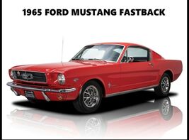 o 1965 Ford Mustang Fastback Metal Sign 8x12in USA STEEL Mancave Garage Car - $24.74
