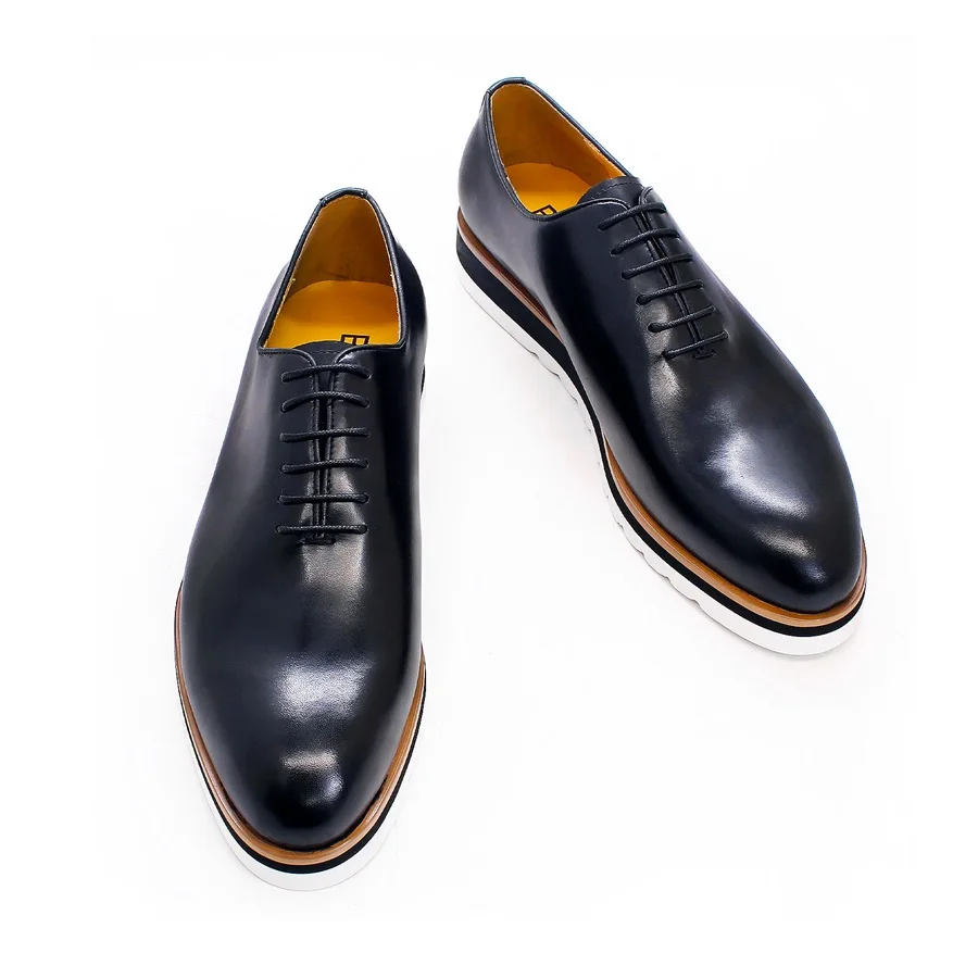 Classic Men&#39;s Leather Shoes Glossy Casual Men&#39;s Shoes Non-Slip Sole Ligh... - $142.59