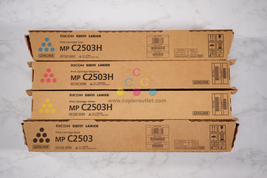 New OEM Ricoh MP C2503H,C2003,C2004,C2503,C2504 CMYK Toner Set 841918,19,20,21 - £184.36 GBP