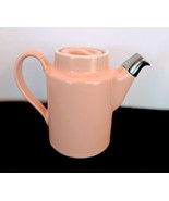 Vintage Hall Teapot &amp; Lid Pink With Silver Metal Spout 5.5&quot; Tall USA - $339.23 MXN