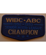 Bowling Patch - WIBC - ABC 1992-1993 Senior Mixed League Champion - £19.61 GBP