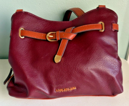 Jones New York Signature Burgundy Vegan Leather Bag Large - $42.47 CAD