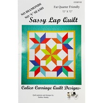 Sassy Lap Quilt PATTERN Large Variable Star Quilt Calico Carriage Quilt Designs - £7.18 GBP