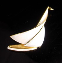 Vintage Trifari Brooch - Couture Jewelry - Nautical sailboat - Sailor Figural pi - £99.91 GBP