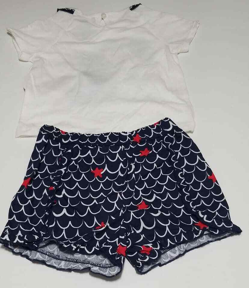 Wonder Nation Baby Girls Shorts Set Color Arctic White Size 6-9M (LOC TUB-94) Item image 4