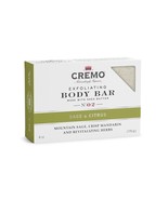 Cremo Exfoliating Body Bar With Shea Butter - Sage &amp; Citrus, 6 ounce, 4 ... - £21.68 GBP