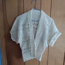 1940s Hand Knitted Crocheted Cardigan Ladies Sweater Estate Attic Trunk Find - £34.16 GBP