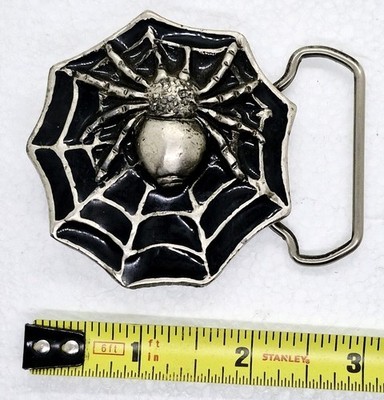 Tarantula Spider Spiderweb Belt Buckle Pewter Instyle 1978 Item image 3