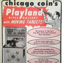 Playland Arcade Flyer Original 1959 NOS Chicago Coin Moving Target Game ... - £14.88 GBP