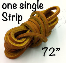 1 STRIP - 1/8&quot;X72&quot; Rawhide Leather Shoe Lace String Shoelace Bootlace Cord - £5.62 GBP