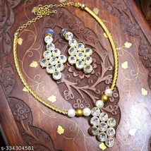 Designer Kundan Kundan Jewelry Set Gold Plated Traditional Bollywood Set - £13.39 GBP