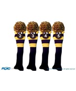New 4 pc BLUE YELLOW 2 3 4 5 KNIT VINTAGE Hybrid golf club headcover Hea... - $916.51 MXN