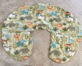 Boppy Unisex Boys Girls Green Lion Elephant Zebra Lion Nursing Pillow Cover - $12.25