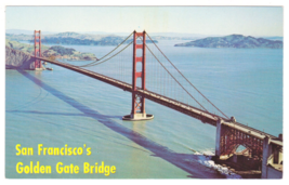 Vtg Postcard-Aerial View of the Golden Gate Bridge-San Francisco CA-Chrome-CA6 - £1.58 GBP