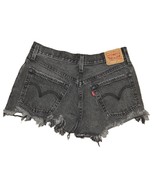 Levi&#39;s Women’s Size 27 Black High Rise 501 Cut Off Button-Fly Denim Shorts - $17.81