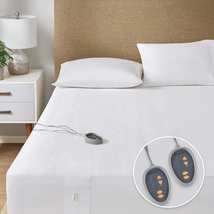 Heated Mattress Pad Electric Bed Warmer Matress Heating Cover Fitted Deep Pocket - £100.79 GBP+