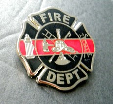 Firefighter Fire Fighter Thin Red Line Dept Large Lapel Badge Pin 1.5 Inches - £5.54 GBP