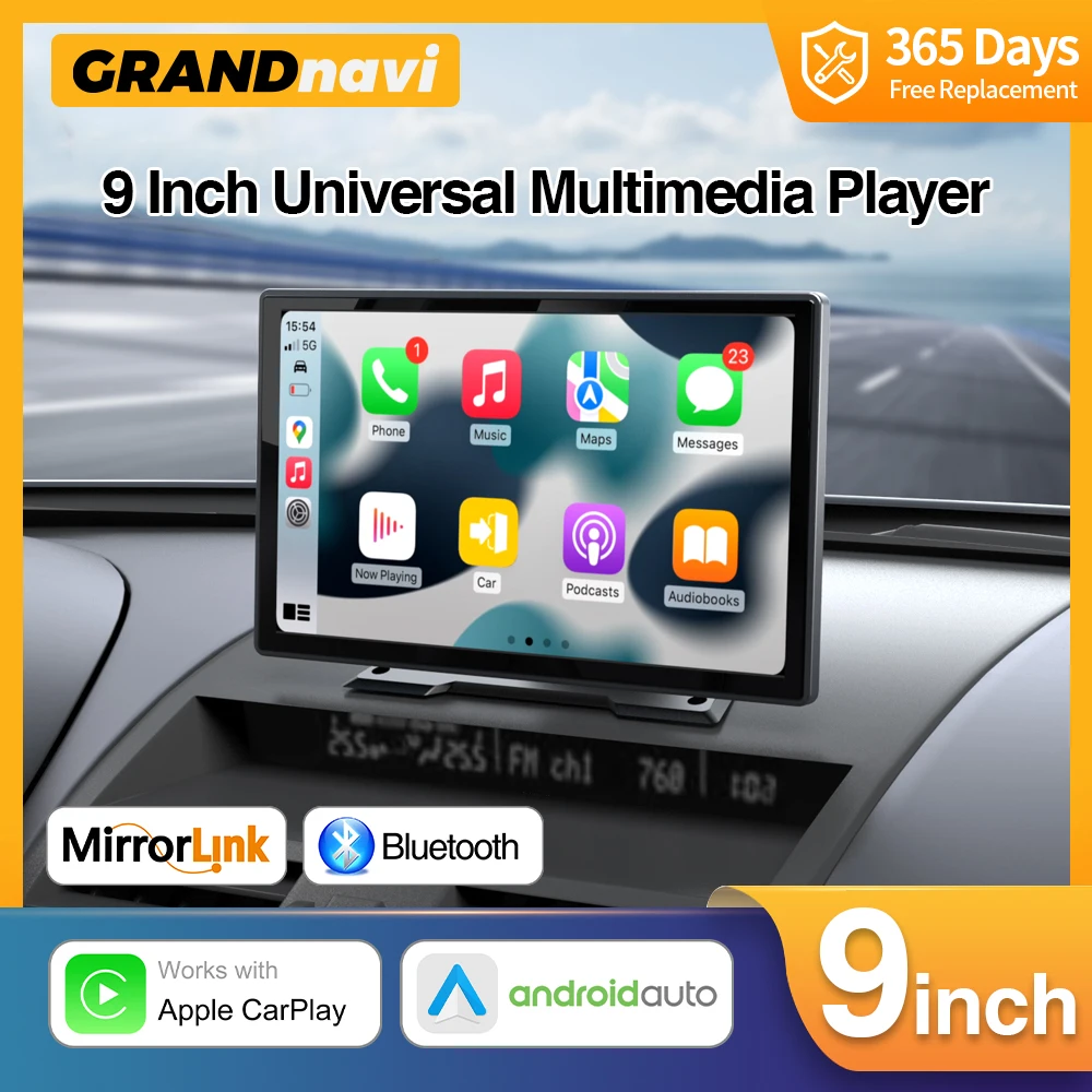Universal 9 inch Car Radio Multimedia Video Player Wireless CarPlay Android Auto - £85.18 GBP+