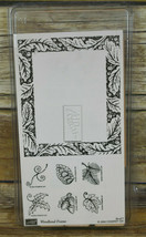 New Stampin&#39; Up Woodland Frame rubber Stamp Kit Leaves Unmounted Retired 2004 - £13.98 GBP