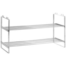 Whitmor 2 Tier Stackable Closet Shelves - Chrome - £55.91 GBP