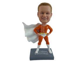 Custom Bobblehead Superhero In Action Costume And Cape - Super Heroes &amp; Movies S - £71.12 GBP