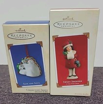 2 VTG Hallmark Keepsake Ornaments 2002-03  Safe and Snug, Sweet Shopper NIB - $10.92