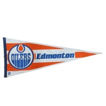 Edmonton Oilers Pennant Vintage 1988 Canada Felt Flag NHL Natl Hockey Le... - $14.83