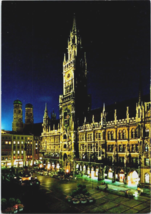 Postcard Germany Munich St. Mary&#39;s Square City Hall Cathedral Unposted  6 x 4&quot; - £4.68 GBP