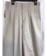New Savane Straight Fit Eco Start Pleated Khaki Pants Stone Mens Size 30X32 - £13.73 GBP