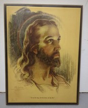 Vintage Profile of Jesus Christ by Warner Sallman Wooden Plaque 12.5&quot; by... - £31.57 GBP