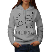 Wellcoda I Need My Space Womens Hoodie, Cosmos Casual Hooded Sweatshirt - £28.97 GBP