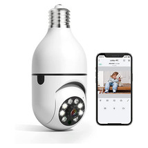 Light Bulb Security Camera Panoramic Home Wifi Camera With Auto Tracking - £31.63 GBP