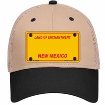 New Mexico Yellow Novelty Khaki Mesh License Plate Hat - £22.92 GBP