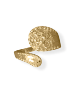 14 Karat Gold Plated Floral Spoon Ring - $125.00