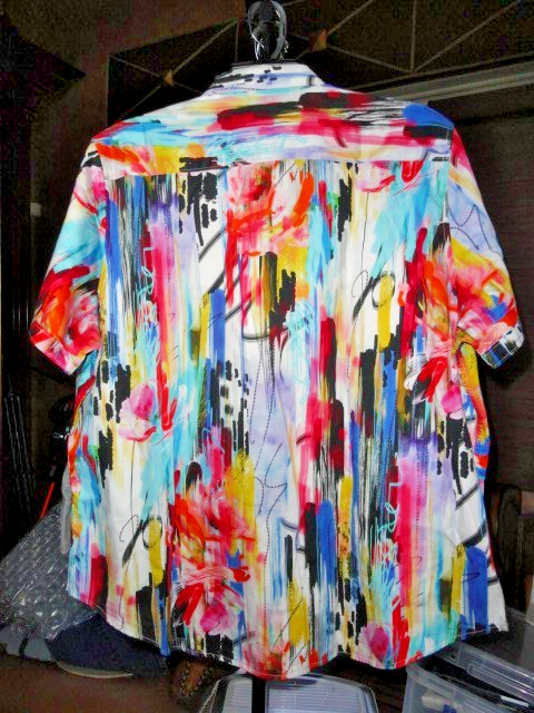 Robert Graham Coloful Embroidered Short Sleeve Shirt Size 3XL Item image 4