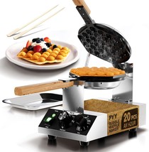 Pyy Bubble Waffle Maker - Commercial Egg Puff Waffle Iron Machine, 1500W - £135.96 GBP