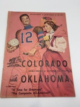 VINTAGE Oklahoma Sooners OU vs. Colorado Buffaloes Football Game Program - 1961 - £18.56 GBP