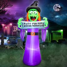 8FT Halloween Inflatable Witch Outdoor Decoration, Lighted Blow up Yard Decor wi - $51.84