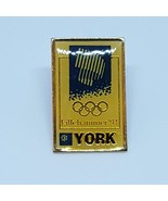 York Lillehammer 94 Olympic Sponsor Pin Yellow Rings Olympics - £8.76 GBP