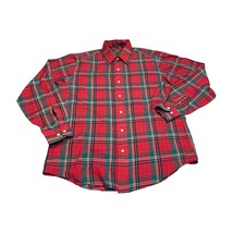 Towncraft Shirt Men&#39;s Medium Multicolor Plaid Polyester Long Sleeve Butt... - $18.37