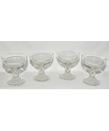 Vtg 1950s Anchor Hocking Glass Sherbets 4pc Set Clear Dessert Bowls Bubb... - £19.71 GBP