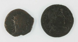 Ancient Roman Empire 2-Coin Set Emperor Claudius II Gothicus &amp; Emperor V... - $52.46