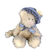 Boyds Bears Kitty Long Tail Cat Big Blue Bow Floral Hat Tush Tag Pellet ... - £8.04 GBP